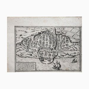 Map of Methoni - Original Etching by George Braun - Late 16th Century 16th Century-ZCI-759685