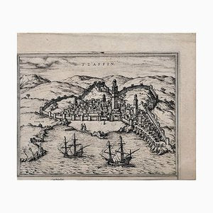 Map of Safi - Original Etching by George Braun - Late 16th Century Late 16th Century-ZCI-757802