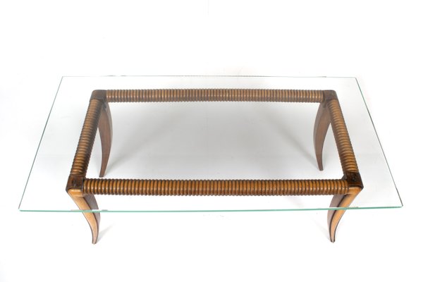 Maple and Wood Coffee Table by Osvaldo Borsani, Italy, 1940s-UQV-868350