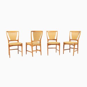 Maple Frame Chairs by David Rosen for Nordiska Kompaniet, 1960s, Set of 4-KMC-920499