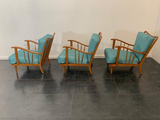 Maple Lounge Chairs by Paolo Buffa, 1950s, Set of 3-IJR-736593