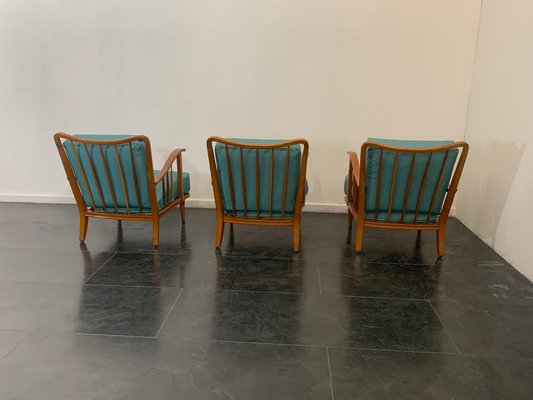 Maple Lounge Chairs by Paolo Buffa, 1950s, Set of 3-IJR-736593