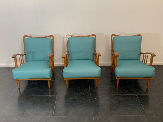 Maple Lounge Chairs by Paolo Buffa, 1950s, Set of 3-IJR-736593