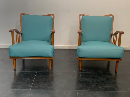 Maple Lounge Chairs by Paolo Buffa, 1950s, Set of 3-IJR-736593