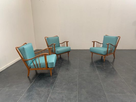 Maple Lounge Chairs by Paolo Buffa, 1950s, Set of 3-IJR-736593