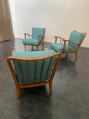 Maple Lounge Chairs by Paolo Buffa, 1950s, Set of 3-IJR-736593