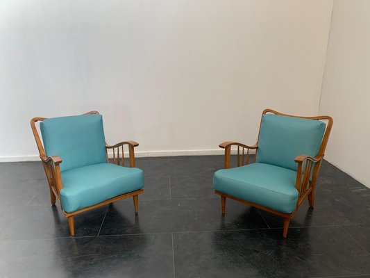 Maple Lounge Chairs by Paolo Buffa, 1950s, Set of 3-IJR-736593