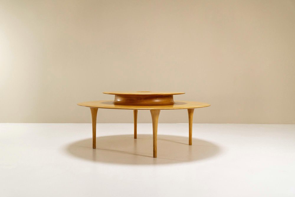 Maple Wood Coffee Table by Nanna Ditzel for BRDR. Kruger, Denmark, 1980s