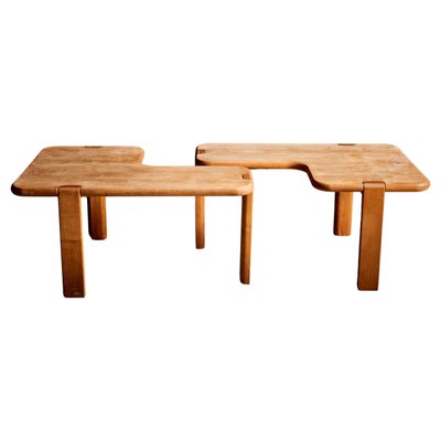 Maple Wood Coffee Tables attributed to Aksel Kjersgaard for Aksel Kjersgaard, Denmark, 1970s, Set of 2-SFD-1818878