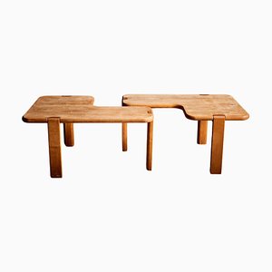 Maple Wood Coffee Tables attributed to Aksel Kjersgaard for Aksel Kjersgaard, Denmark, 1970s, Set of 2-SFD-1818878