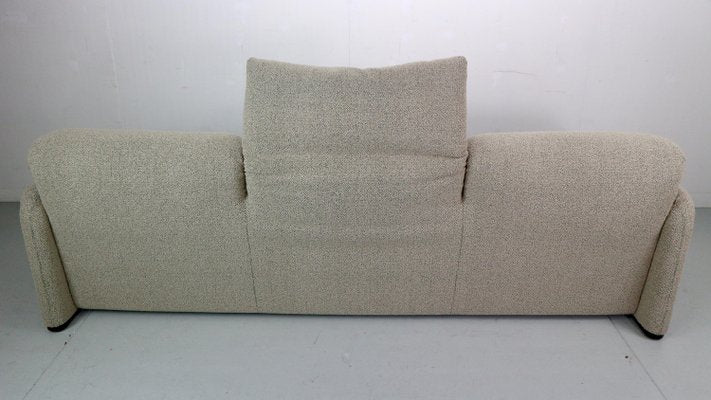 Maralunga 3-Seater Sofa and Footstool by Vico Magistretti for Cassina, 1970, Set of 2-DT-2026232