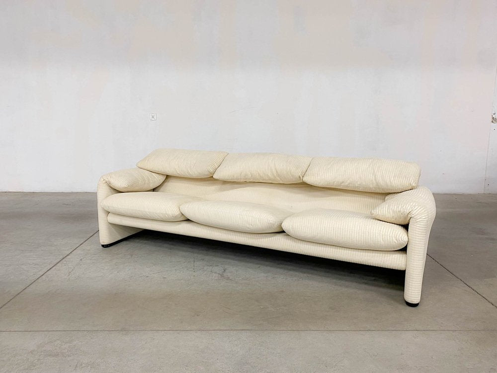 Maralunga 3-Seater Sofa by Vico Magistretti for Cassina, 1990s