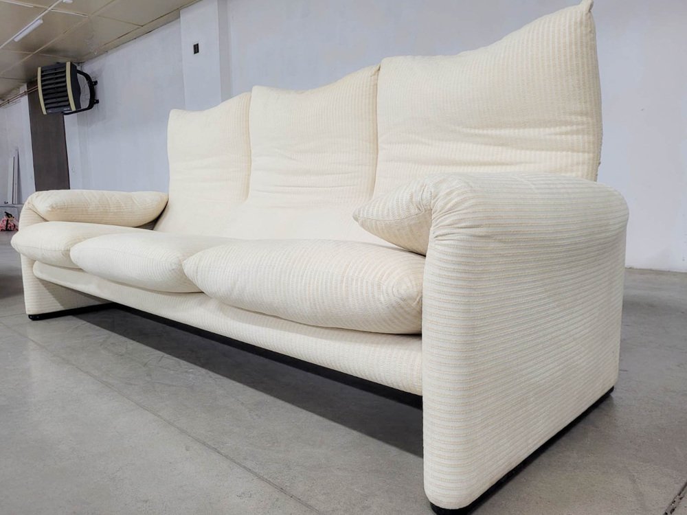 Maralunga 3-Seater Sofa by Vico Magistretti for Cassina, 1990s