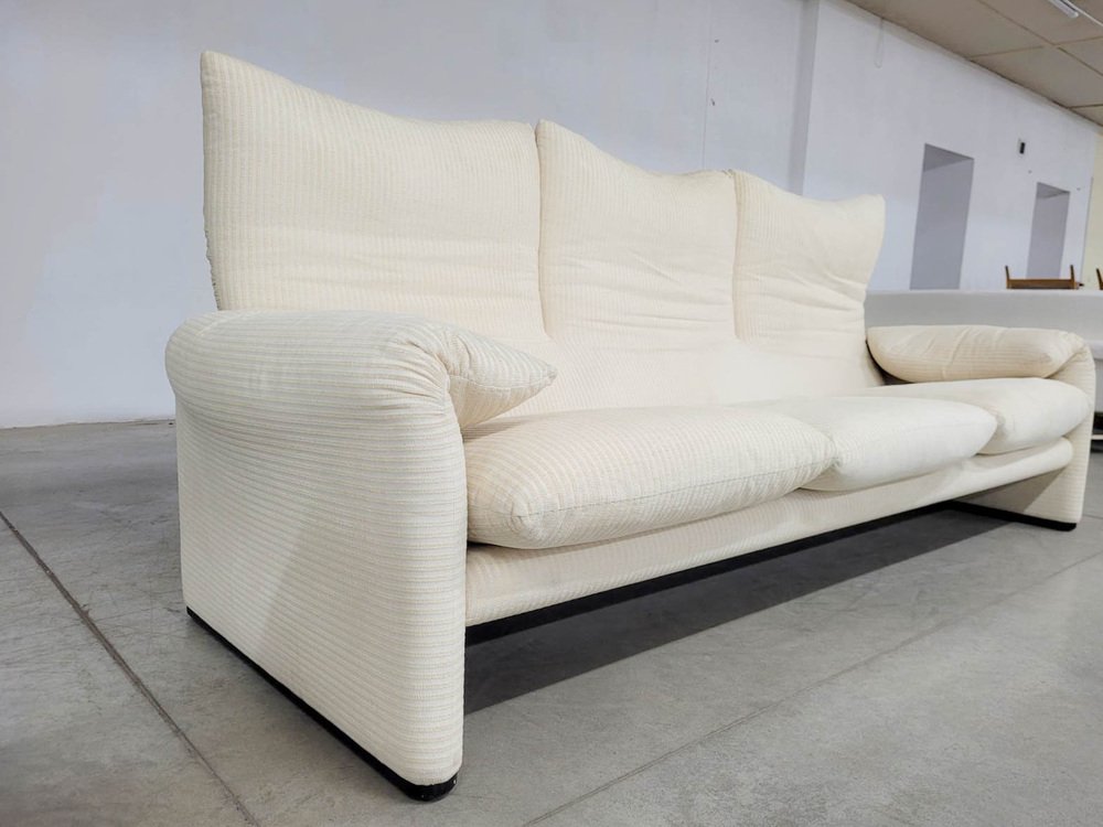 Maralunga 3-Seater Sofa by Vico Magistretti for Cassina, 1990s