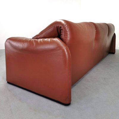 Maralunga 3-Seater Sofa in Leather Vico Magistretti for Cassina, 1973-PRS-1821930