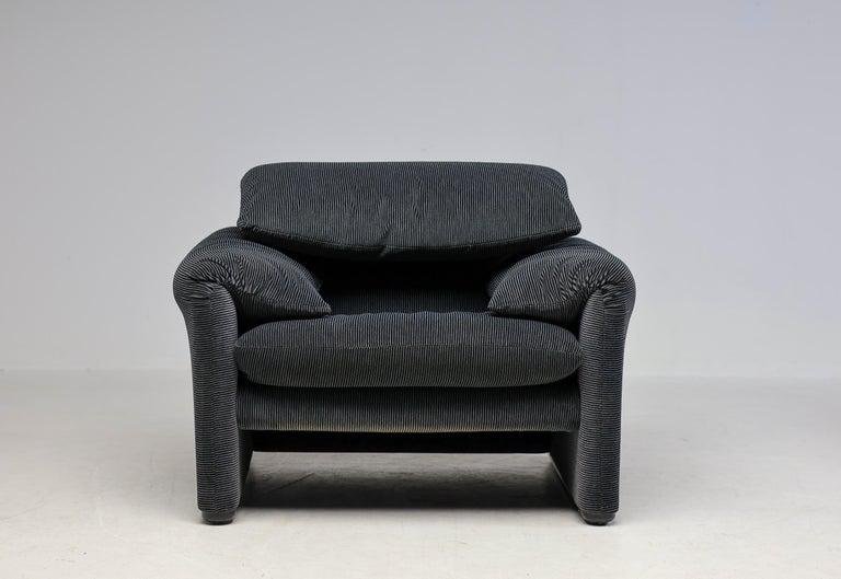 Maralunga 675 Sofa, Armchair and Ottoman by Vico Magistretti for Cassina, 1990s, Set of 3