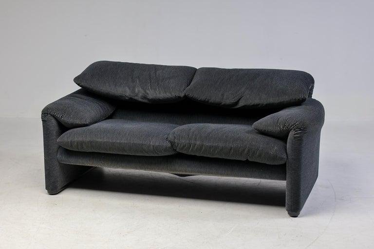 Maralunga 675 Sofa, Armchair and Ottoman by Vico Magistretti for Cassina, 1990s, Set of 3