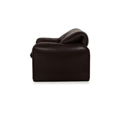 Maralunga Leather Armchair in Dark Brown from Cassina-RQW-2036302