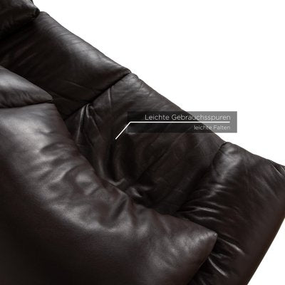 Maralunga Leather Two Seater Dark Brown Sofa from Cassina-RQW-2036286