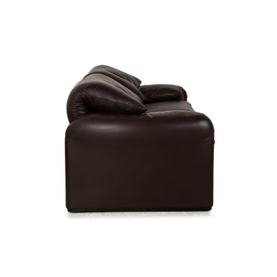 Maralunga Leather Two Seater Dark Brown Sofa from Cassina-RQW-2036286