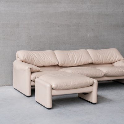 Maralunga Sofas and Armchairs by Vico Magisretti for Cassina, 1990s, Set of 5-JRP-1445130