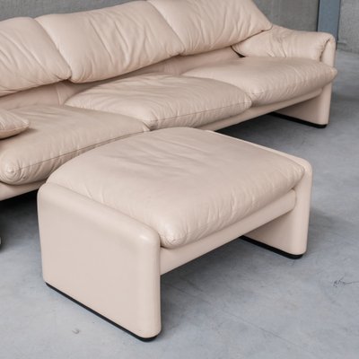 Maralunga Sofas and Armchairs by Vico Magisretti for Cassina, 1990s, Set of 5-JRP-1445130