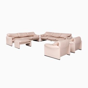 Maralunga Sofas and Armchairs by Vico Magisretti for Cassina, 1990s, Set of 5-JRP-1445130