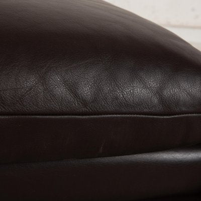 Maralunge Leather Stool in Dark Brown from Cassina-RQW-2036323