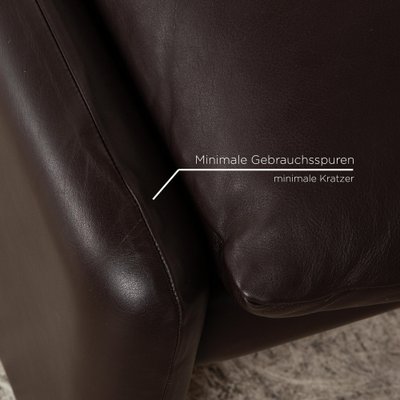 Maralunge Leather Stool in Dark Brown from Cassina-RQW-2036323