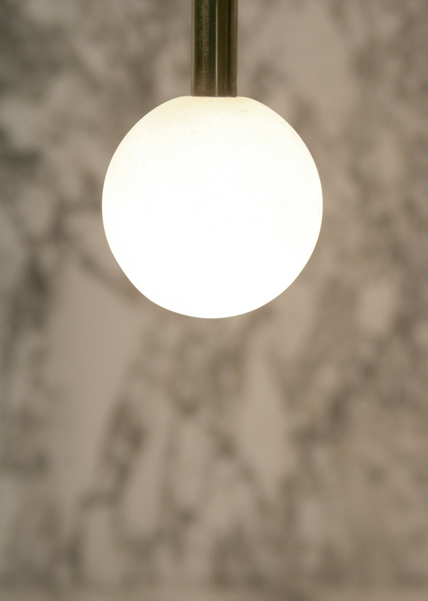 Marble and Alabaster SM-00 Sculptural Lamp with Sphere Diffuser by Edouard Sankowski for Krzywda