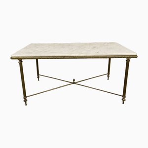 Marble and Brass Coffee Table, 1970s-PB-1700203