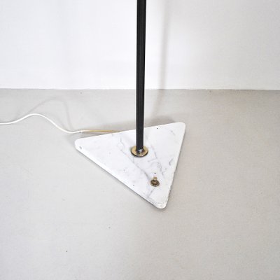 Marble and Brass Floor Lamp from Stilnovo, 1950s-JQO-708329