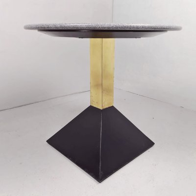 Marble and Brass Hotel Bar Table, 1970s-PRS-1054365