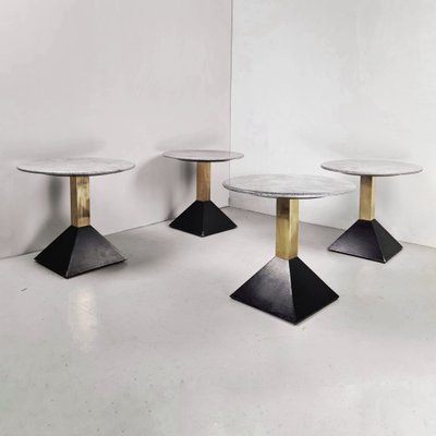 Marble and Brass Hotel Bar Table, 1970s-PRS-1054365