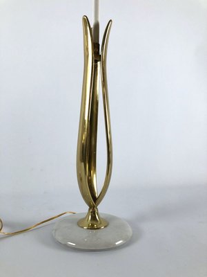 Marble and Brass Table Lamp, 1950s-OT-830460