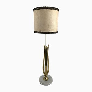 Marble and Brass Table Lamp, 1950s-OT-830460