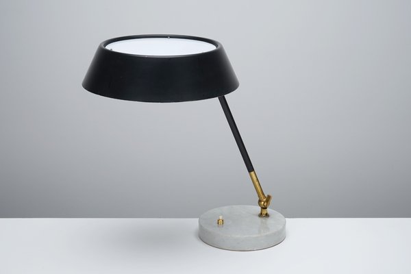 Marble and Brass Table Lamp from Stilux Milano, 1950s-WCH-1003677