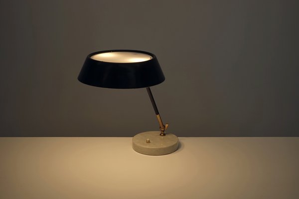 Marble and Brass Table Lamp from Stilux Milano, 1950s-WCH-1003677