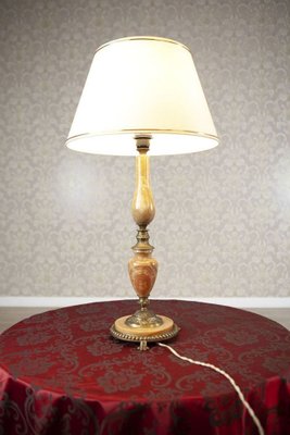 Marble and Copper Night Table Lamp, Late 20th Century-CYY-2043573