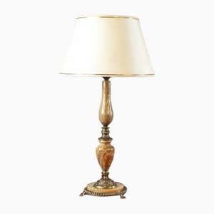 Marble and Copper Night Table Lamp, Late 20th Century-CYY-2043573