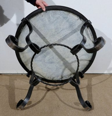 Marble and Forged Iron Coffee Table, 1950s-RVK-1154708