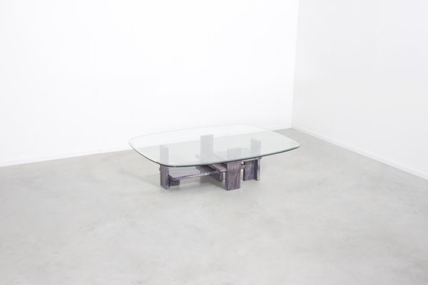 Marble and Glass Coffee Table by Willy Ballez, Belgium, 1970s-QT-1263453