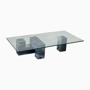 Marble and Glass Coffee Table-XLH-1778322