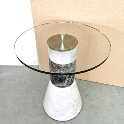 Marble and Glass Side Table from Acerbis, 1980s-PRS-1740499