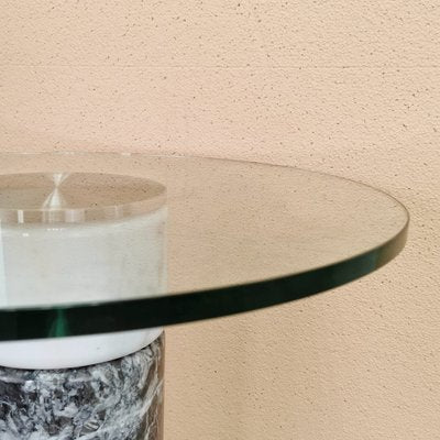 Marble and Glass Side Table from Acerbis, 1980s-PRS-1740499