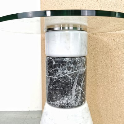 Marble and Glass Side Table from Acerbis, 1980s-PRS-1740499