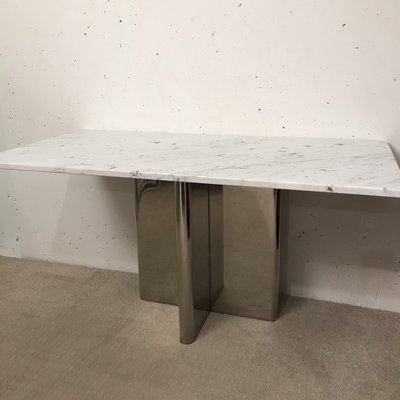 Marble and Metal Console Table, 1970s-VAM-943819