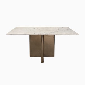 Marble and Metal Console Table, 1970s-VAM-943819