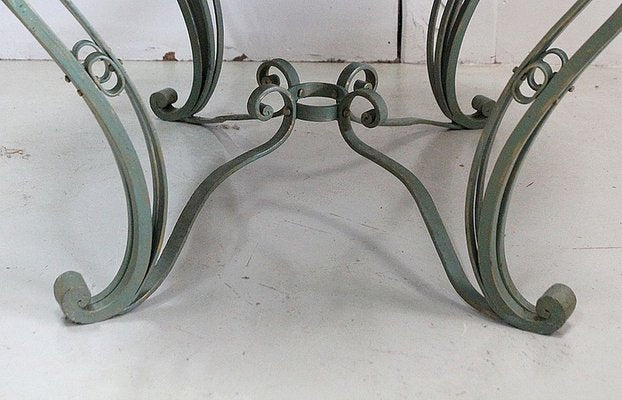 Marble and Wrought Iron Coffee Table, 1950-RVK-858430