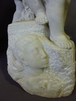 Marble Angelots Sculpture by G. Léonetti, 1920s-WSV-605537